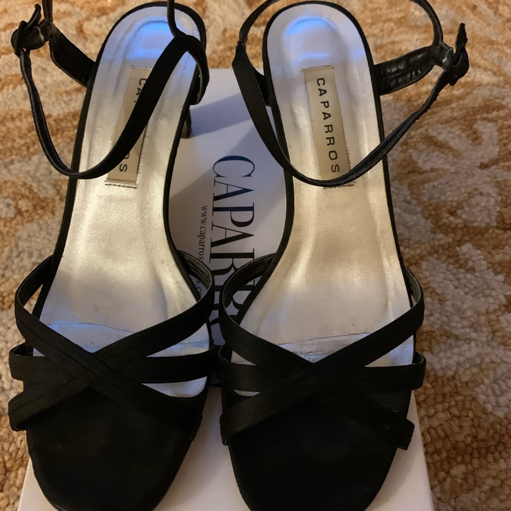 Caparros- black sandal with heal